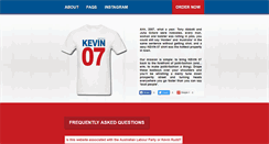 Desktop Screenshot of kevin07shirts.com